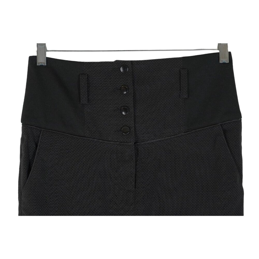 Y2K Rampage Skirt Size 7 Black White Polka Dots High Waisted Form Fitting Pencil - Picture 2 of 8